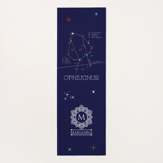 Zodiac Constellation Ophiuchus Yogamat (Achterkant)
