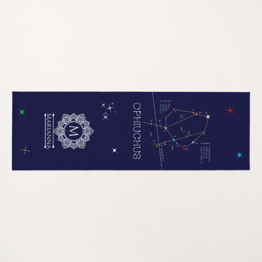 Zodiac Constellation Ophiuchus Yogamat (Voorkant (horizontaal))