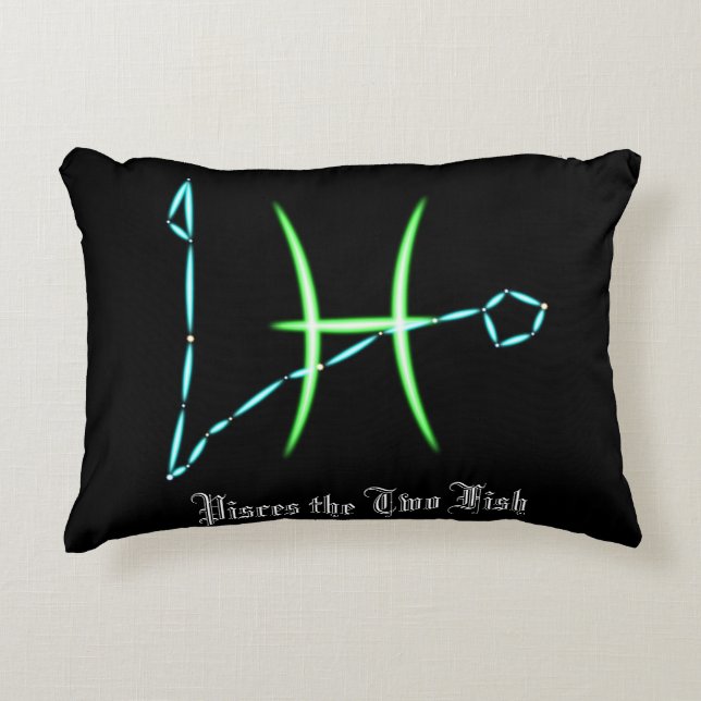 Zodiac Constellation Pisces Accent Pillow Accent Kussen (Voorkant)
