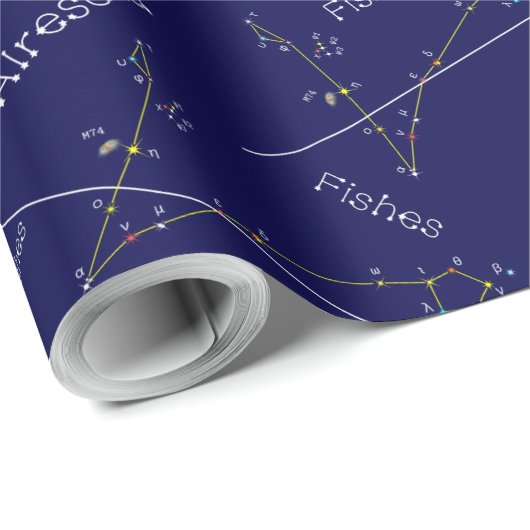 Zodiac Constellation Pisces Cadeaupapier (Rol Hoek)