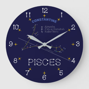 Zodiac Constellation Pisces Grote Klok