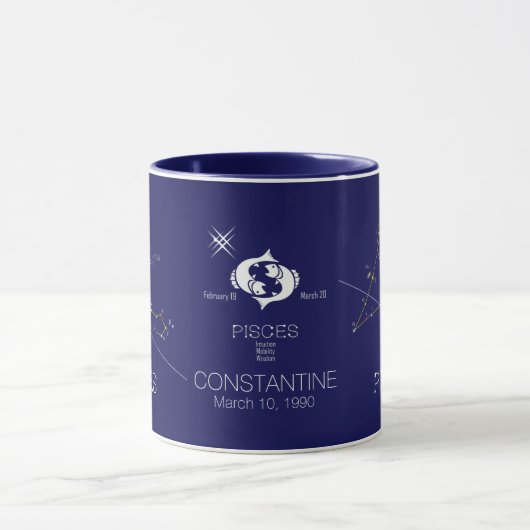 Zodiac Constellation Pisces Mok (Midden)