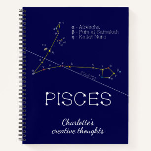Zodiac Constellation Pisces Notitieboek