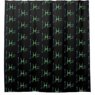 Zodiac Constellation Pisces Shower Curtain Douchegordijn