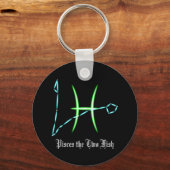 Zodiac Constellation Pisces Sleutelhanger (Voorkant)