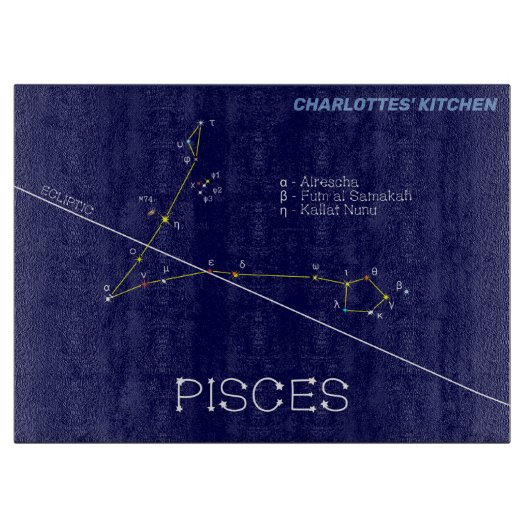 Zodiac Constellation Pisces Snijplank (Voorkant)