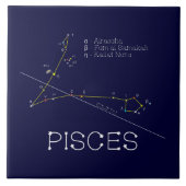 Zodiac Constellation Pisces Tegeltje (Voorkant)