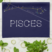 Zodiac Constellation Pisces Theedoek (Gevouwen)