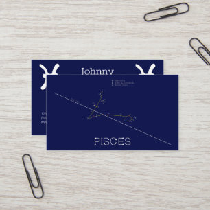 Zodiac Constellation Pisces Visitekaartje