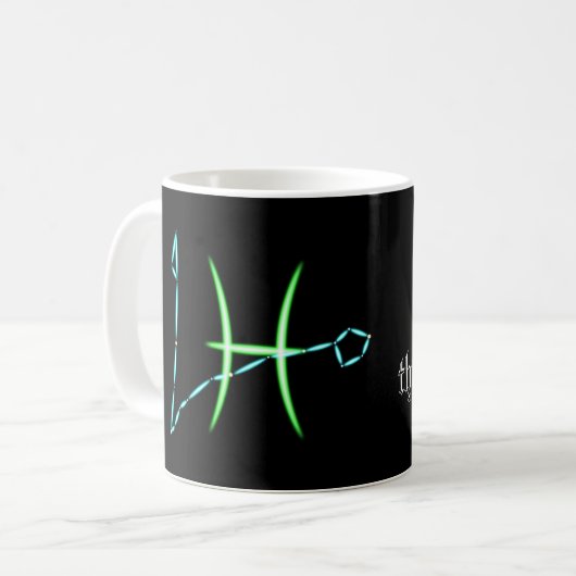 Zodiac Constellation Pisse La Mug De Café (Devant gauche)