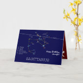 Zodiac Constellation Sagittarius Kaart (Gele Bloem)