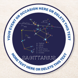 Zodiac Constellation Sagittarius Ronde Kartonnen Onderzetter