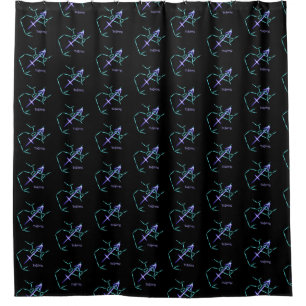 Zodiac Constellation Sagittarius Shower Curtain Douchegordijn