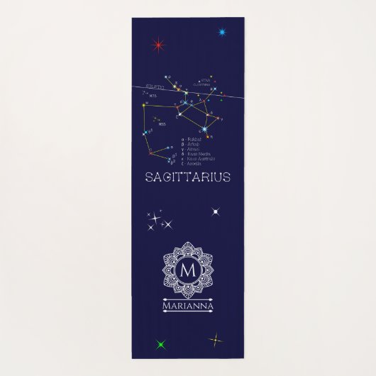 Zodiac Constellation Sagittarius Yogamat (Achterkant)