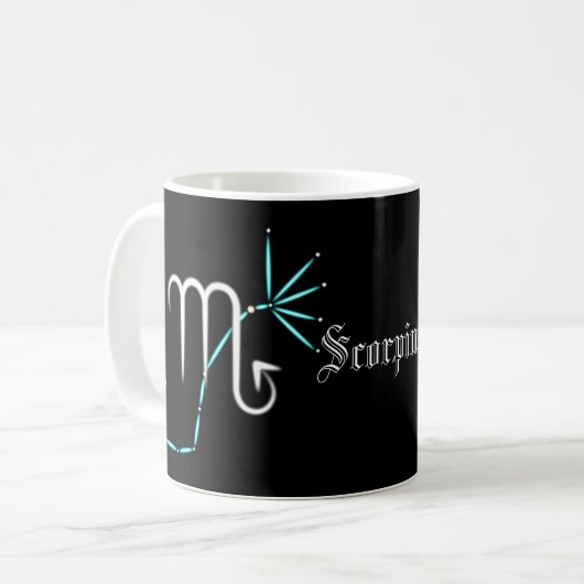 Zodiac Constellation Scorpio Coffee Mok (Voorkant links)