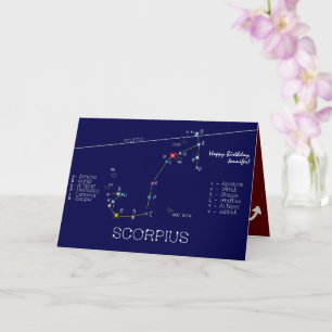 Zodiac Constellation Scorpius Kaart