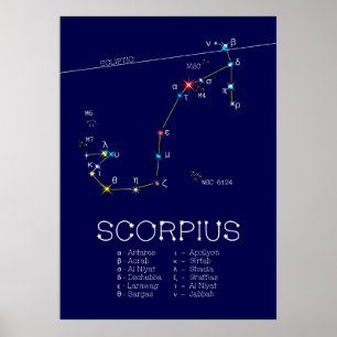 Zodiac Constellation Scorpius Poster
