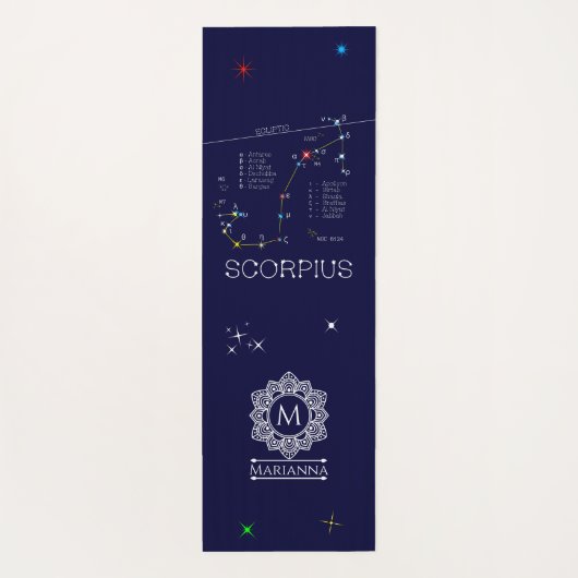 Zodiac Constellation Scorpius Yogamat (Achterkant)
