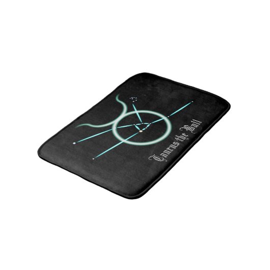 Zodiac Constellation Taurus Bath Mat (Gekanteld)
