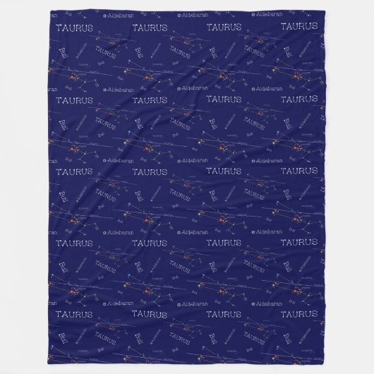 Zodiac Constellation Taurus Fleece Deken (Voorkant)