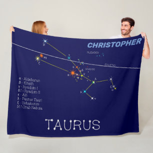 Zodiac Constellation Taurus Fleece Deken