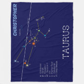 Zodiac Constellation Taurus Fleece Deken (Voorkant)