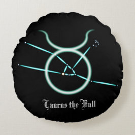Zodiac Constellation Taurus Round Pillow Rond Kussen