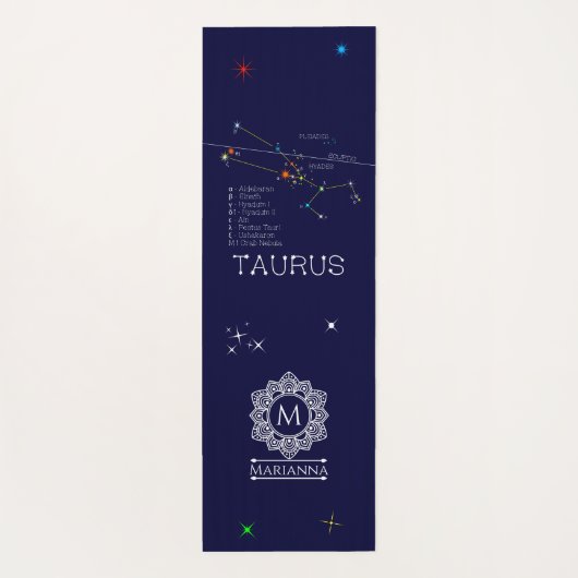 Zodiac Constellation Taurus Yogamat (Achterkant)