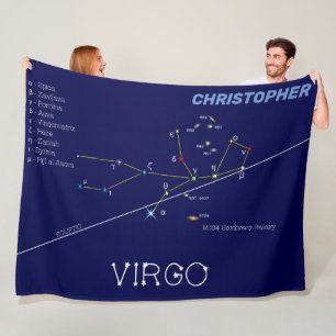 Zodiac Constellation Virgo Fleece Deken