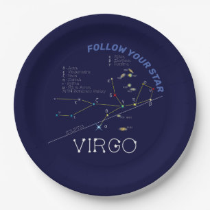 Zodiac Constellation Virgo Papieren Bordje