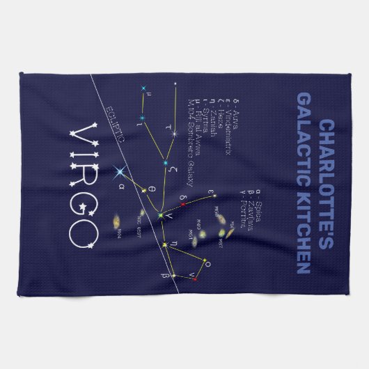 Zodiac Constellation Virgo Serviette de cuisine (Horizontal)