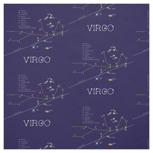 Zodiac Constellation Virgo Stof (Swatch)