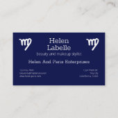 Zodiac Constellation Virgo Visitekaartje (Achterkant)