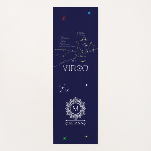 Zodiac Constellation Virgo Yogamat (Voorkant)