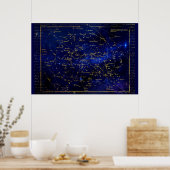 Zodiac Constellations Galaxy Poster (Keuken)