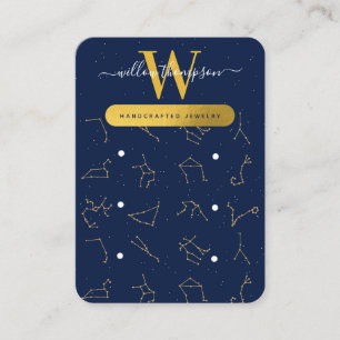 Zodiac Constellations Sieraden Display Kaart Visitekaartje