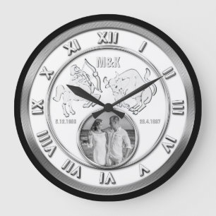 Zodiac Couple Photo Wedding Monogram Jouw signalen Grote Klok