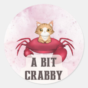 Zodiac Crab Decal voor liefhebbers van astrologie Ronde Sticker
