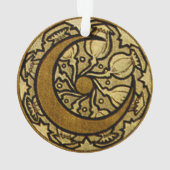 Zodiac Crescent Moon Mucha Ornament (achterkant)