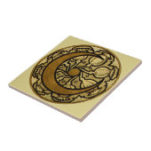 Zodiac Crescent Moon Mucha Tegeltje (Zijkant)