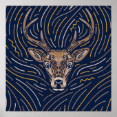 Zodiac Deer Animal Print | Deer Print (Voorkant)