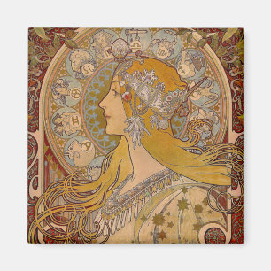 Zodiac door Mucha Magnet Magneet
