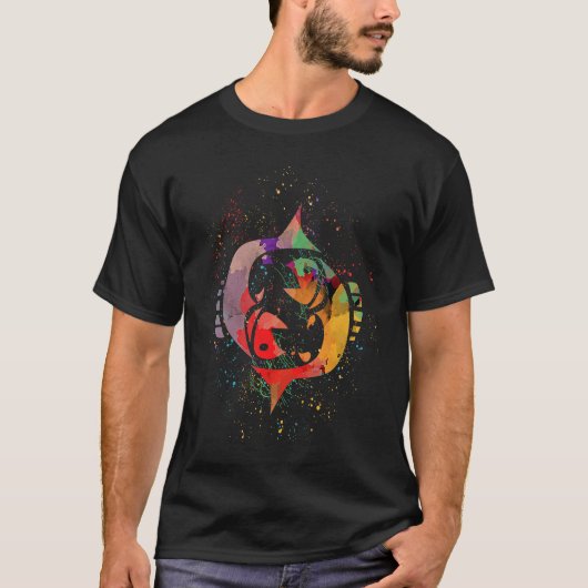 Zodiac  for Pisces Fish Artwork Horoscope Astrolog T-shirt (Voorkant)
