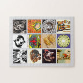 Zodiac Fortune Teller Tarot Card Art Collage Legpuzzel (Horizontaal)