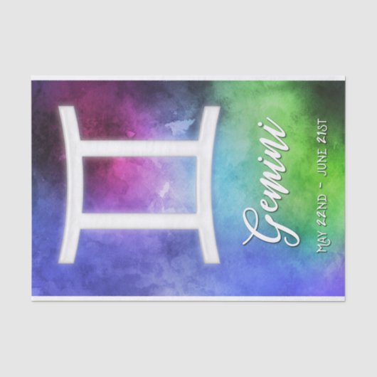 Zodiac: Gemini Dates Tissuepapier (Voorkant)