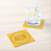 Zodiac Gemini Vierkante Kartonnen Onderzetter (Insitu)