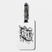 Zodiac - Gemini - Zwart-wit Bagagelabel (Achterkant verticaal)