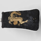 Zodiac Goddess | Cosmic Gold Aquarius Astrologie Golfheadcover (Voorkant)