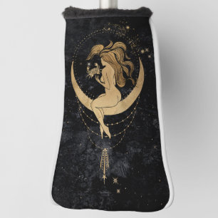 Zodiac Goddess   Cosmic Gold Cancer Astrologie Golfheadcover