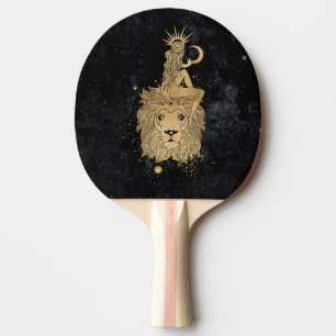Zodiac Goddess Cosmic Gold Leo Astrologie Tafeltennisbatje